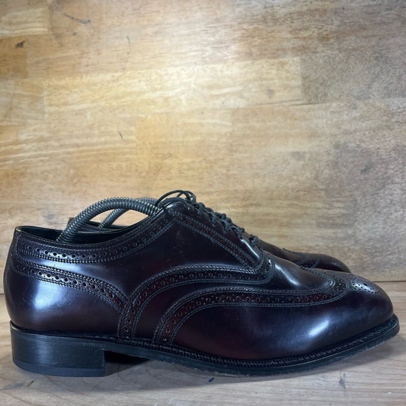 Florsheim Other - Florsheim Lexington Leather Shoes Mens 10 Burgundy Wingtip Oxford